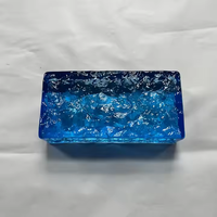 Brique de verre à motif cristal de glace à changement de couleur progressif 200*100*50, très vendue, pour la décoration de murs rideaux