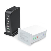 HNT Vente en gros Chargeur rapide universel 105W PD QC 7 ports Station adaptateur USB A+C pour iPhones Ordinateurs portables avec prise US EU UK AU