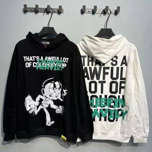 Vêtements pour hommes, sweats à capuche en coton 100% avec impression en relief, streetwear, sweat à capuche personnalisé pour hommes - Product Image 1