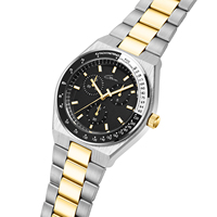 Montre-bracelet classique minimaliste à boîtier en alliage, mouvement à quartz, aiguilles lumineuses et bracelet en acier, étanche pour usage quotidien