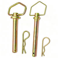 Goupilles pivotantes jaunes zinguées, diamètre de tête 22 mm, en acier au carbone avec clip à ressort R pour tracteurs, VTT et équipements agricoles