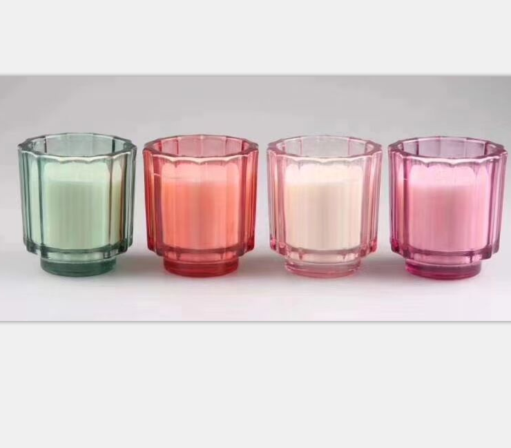 Цветная стеклянная банка для свечей для украшения оптом