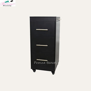 Профессиональная Заводская поставка, Современная тележка для салонов красоты, многофункциональная черная тележка для салонов - Product Image 5