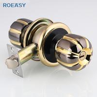 Serrure à bouton cylindrique en alliage de zinc pour chambre à coucher, serrure à bouton pour entrée, serrures de porte pour portes en bois