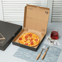 Fabrikgroßhandel Maßgeschneiderte Neue Marken-Pizzakartons 12 Zoll 16 Zoll, Burger-Boxen Schwarz mit Individuellem Logo-Druck und Verpackung