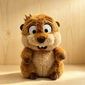 Peluche de chipmunk de <span class=keywords><strong>dessin</strong></span> <span class=keywords><strong>animé</strong></span>, jouet en peluche doux, poupée en tissu brodée aux yeux, cadeau mignon pour la décoration de chambre d'enfant - Product Image 1