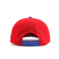 Nouvelle Arrivée Casquette de Baseball Personnalisée 5 Panneaux en Oxford Dobby avec Logo en Caoutchouc Gonflé, Imperméable, Découpée au Laser, Perforée pour l'Extérieur