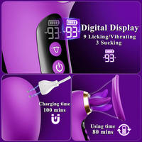 Vibrateur Rose à Succion et Léchage Clitoridien, Masseur Stimulant 3 Modes de Succion et 9 Modes de Léchage, Jouet Sexuel Connecté par Application pour Femme