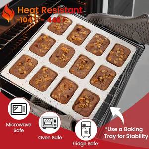 MUYULINS factory can customize 12-cup LFGB platinum-grade non-stick BPA-free silicone brownie cupcake tray muffin <b>cake</b> <b>tin</b> - Product Image 2