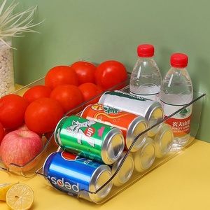 Refrigerador de cocina, congelador, organizadores de nevera y almacenamiento, dispensador de latas de refresco transparente, organizador de bebidas, contenedor de alimentos de plástico - Product Image 2