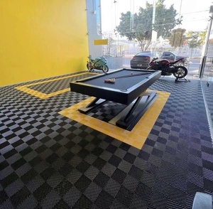 Bâton adhésif Carreaux de sol en vinyle Carreaux de sol de garage Emboîtement Plastique pour salle d'exposition de voiture Intérieur et extérieur - Product Image 3