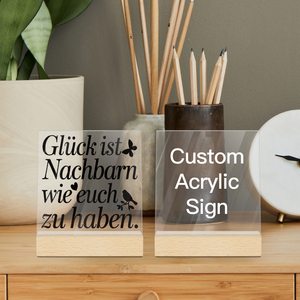 Support d'affichage rectangulaire en acrylique personnalisé avec base en bois pour la décoration de la <span class=keywords><strong>maison</strong></span>, idée cadeau parfaite - Product Image 1