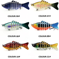 Nouveau appât de natation personnalisé 10cm 15.7g leurres de pêche animés Wobbler multi-articulés 7segments leurre dur en plastique