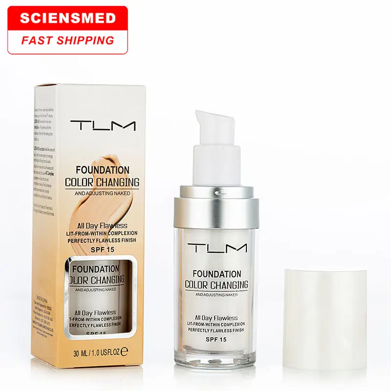 เปลี่ยนรากฐานแต่งหน้าฐานฝาครอบของเหลวConilearแต่งหน้ายาวนานSombras Skin Care Foundation TLM 30MLสีหญิงT/T