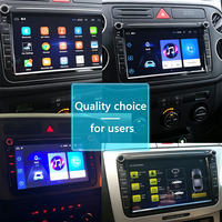 Autoradio Android 8 pouces avec écran IPS et écran tactile pour VW Polo/Caddy/Golf/Seat/Skoda, CarPlay sans fil et Android Auto, WiFi, GPS
