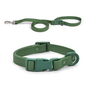 Ingrosso su misura di lusso morbido impermeabile in PVC cane guinzaglio Set PVC mani libere guinzaglio con fibbia in plastica colorata - Product Image 1