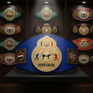 Cinturón de Campeonato de Boxeo AERO, Cuero PU Duradero, 2.5 Pulgadas de Ancho, 42 Pulgadas de Largo, Hebilla de Placa de Aleación para Diseño de Título - Product Image 5