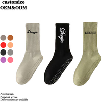Chaussettes de yoga Pilates Grip de couleur unie sur mesure Spandex antidérapant de haute qualité doux décontracté ouvert quotidien hiver fond jetable