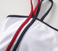 Yoga-Set mit individuellem Logo und Farbblockdesign, sexy rückenfreies Tanktop und lockere, weit geschnittene Hose, zweiteiliger Activewear-Anzug, Fitness-Workout-Anzug für Damen