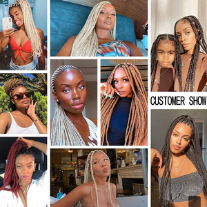 26 "pré étiré expression tressage boîte de cheveux tresses crochet cheveux ombre synthétique Ez tresse Extensions de cheveux - Product Image 6