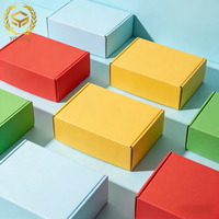 Boîtes d'expédition auto-scellantes personnalisables multicolores, cartons pliables sans ruban adhésif pour le commerce électronique et la vente au détail