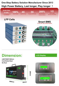 Leadyo Slimline Ultra İnce Lityum LiFePO4 Pil 12.8V 100Ah 6000 Döngü Çelik Kasa <span class=keywords><strong>3</strong></span> Yıl Garanti M8 Terminal -20~+65 - Product Image 4