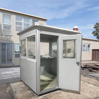TOPPRE Mini cabine mobile détachable préfabriquée Salle à outils extérieure Planche de jardin Boîte de garde Stand de vente Kiosque de sécurité
