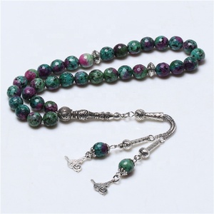 공장 판매 천연 돌 10MM 이슬람 Tasbeeh Tespih 알라 기도 구슬 33 이슬람 Misbaha 묵주 - Product Image 4