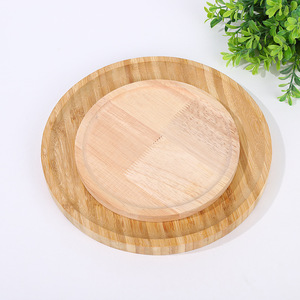 Plateau en bambou 24,5 cm, écologique, pour servir des fruits, des en-cas, des pizzas, usage domestique - Product Image 1