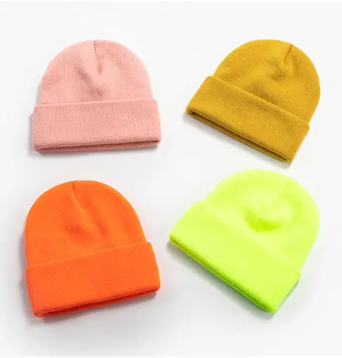 Beanie Winter Vrouwelijke All-Match Student Pure Kleur Gebreide Muts Mannelijke Mode Warme Koude Hoeden Dikke Oorbescherming Zwarte Wollen Hoed