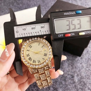 Montres de créateurs de marques célèbres pour femmes, montre en argent avec strass, cadran à chiffres romains, bracelet en acier inoxydable, date, montre de luxe - Product Image 6