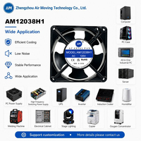 Ventilateur axial électrique AM12038H1 220V AC 120x120x38mm 12038 avec roulement à billes, pales réglables, OEM ODM