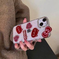 Coque de téléphone portable en TPU avec motifs de chatons 3D mignons et nœuds pour iPhone 16 Pro Max, incluant un protecteur d'écran, accessoire compatible 17 Air 13 15 Plus