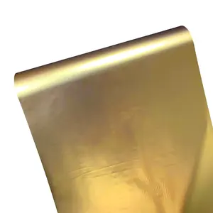 Bopp-Película de laminación térmica metalizada, película de laminación en seco para impresión y embalaje, color dorado mate