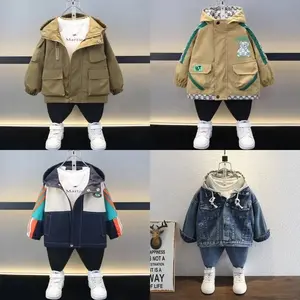 Jaket hangat anak cowok cewek, mantel luaran dan jaket hangat musim dingin 1-6 tahun 2023