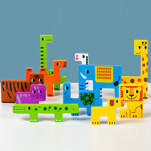 Rompecabezas Montessori Sky Ruso de Animales, Bloques de Madera Tridimensionales para el Desarrollo Cognitivo y el Pensamiento Creativo - Product Image 3