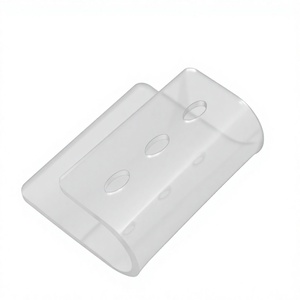 Soporte para Pinzas de Acrílico Transparente TEEJAY con 3 Orificios, Antimagnético, Punta Lisa, 10 mm de Longitud, Forma Redonda, Color y Logotipo Personalizables - Product Image 1