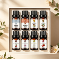 Ensemble de 8 huiles essentielles pures pour diffuseur, lavande fraîche, menthe poivrée, eucalyptus, oud - Aromathérapie relaxante pour la maison et le bureau
