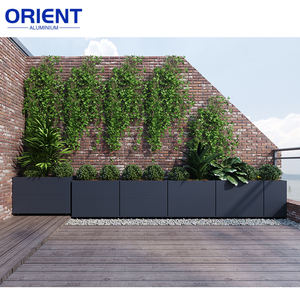 Maceta Metálica <span class=keywords><strong>Rectangular</strong></span> <span class=keywords><strong>Grande</strong></span>, Jardinera de Aluminio, Macetas Ecológicas para Jardín - Product Image 4