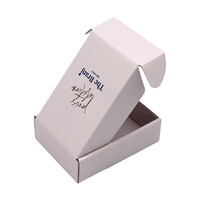 Caja de Embalaje de Joyería de Cartón Corrugado de Alta Gama Personalizada, Color Blanco con Lámina Dorada, Caja de Envío Plegable para Relojes