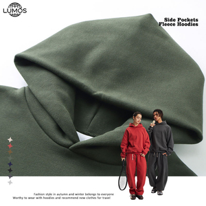 Nouveau <span class=keywords><strong>sweat</strong></span> à <span class=keywords><strong>capuche</strong></span> en polaire unisexe pour l'automne et l'hiver, style streetwear, uni, surdimensionné, décontracté, pour hommes - Product Image 1