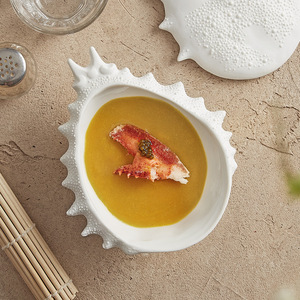 Creative <b>Crab</b> Bowl Ceramic Soup Noodle Bowl Hotel Restaurant Special Tableware High-end Light Luxury Retro Style Dish Plating - Product Image 4