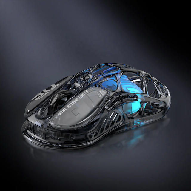 GravaStar Mercury M2 Transparent / Stealth Black Gaming Mouse Cocoon-breaking M2 Tri-mode 26000DPI Lightweight Hollow-out Mouse