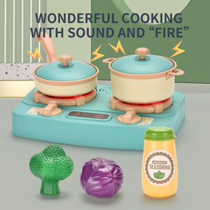 Ensemble de jeu de <span class=keywords><strong>cuisine</strong></span> réaliste avec vapeur et sons, jouet de <span class=keywords><strong>cuisine</strong></span> Montessori avec aliments et légumes de jeu pour tout-petits, cadeau sans outils - Product Image 6