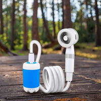 Douche portative d'extérieur, pompe de douche de camping rechargeable par USB douche électrique portative à filtre