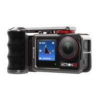 Cage pour caméra PULUZ en aluminium pour Osmo Action 5 Pro/4/3, poignée, support pour griffe froide, anti-chute, anti-rayures, étui de protection pour vlog