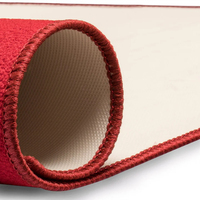 Tapis de Mahjong brodé rouge de 31,1 pouces, housse de table durable de haute qualité pour le poker et les dominos