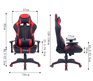 Silla <span class=keywords><strong>de</strong></span> juego <span class=keywords><strong>de</strong></span> alta calidad para ordenador ergonómica <span class=keywords><strong>de</strong></span> cuero con respaldo alto - Product Image 6