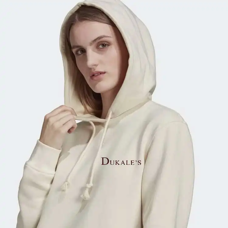 Felpa con cappuccio aderente di alta qualità con Logo personalizzato Pull Over Pullover a maniche lunghe bianco felpe con cappuccio in poliestere di cotone sportivo nero per donna