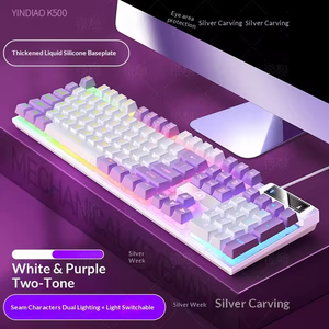Silver Eagle K500 Gaming Wired USB Keyboard Color-Block Illuminated Waterproof Desktop <b>Computer</b> <b>Accessory</b> Wholesale - Product Image 4